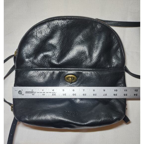 Margot Camille Black Leather Turn Lock Backpack main image 9